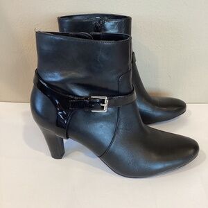 Lauren Ralph Lauren Ankle Boots Women’s Black Size 8.5 Leather 3 Inch Heels